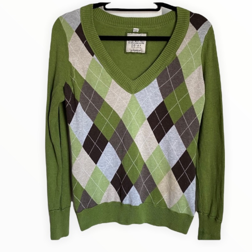 VINTAGE ESPRIT ARGYLE SWEATER